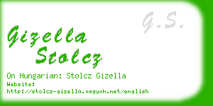 gizella stolcz business card